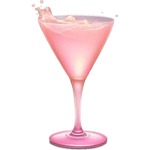 Tilted pink champagne  emoji