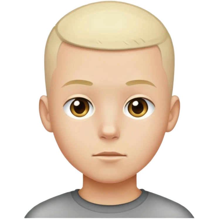boy with bleached buzz cut emoji