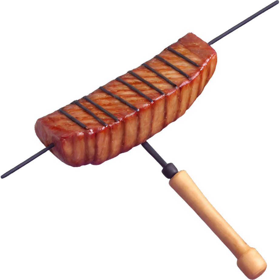 picanha on a skewer with grill marks emoji