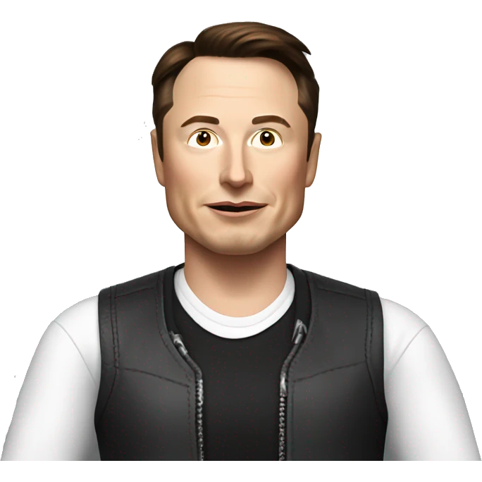 Elon Musk holding a number Zero in the right hand, and a One in his right hand emoji
