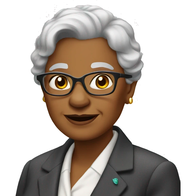 Grandma in a suit emoji