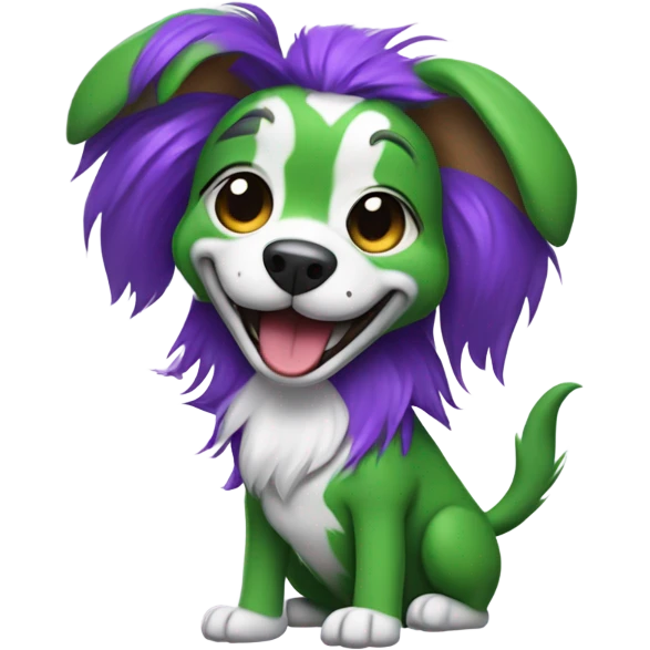 The joker as a dog emoji