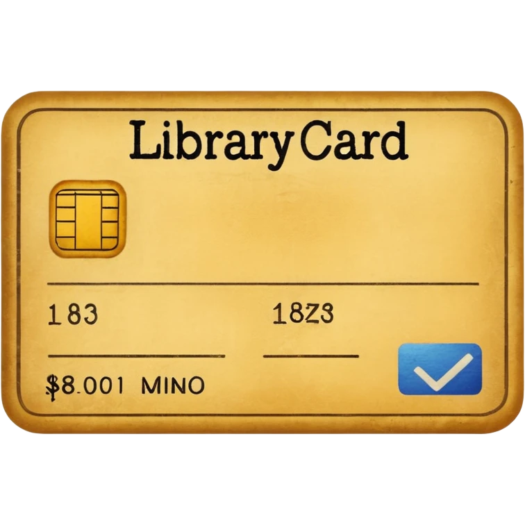 Library card
 emoji