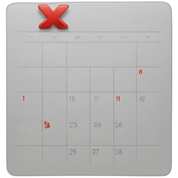 It's a calendar with a red "X" over it, often used to indicate canceled plans, events, or appointments. emoji