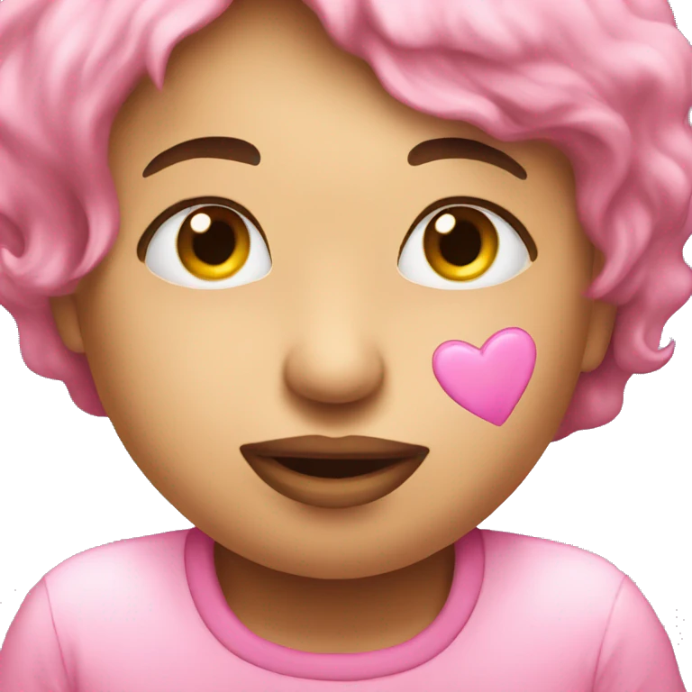 pink good night kisses emoji