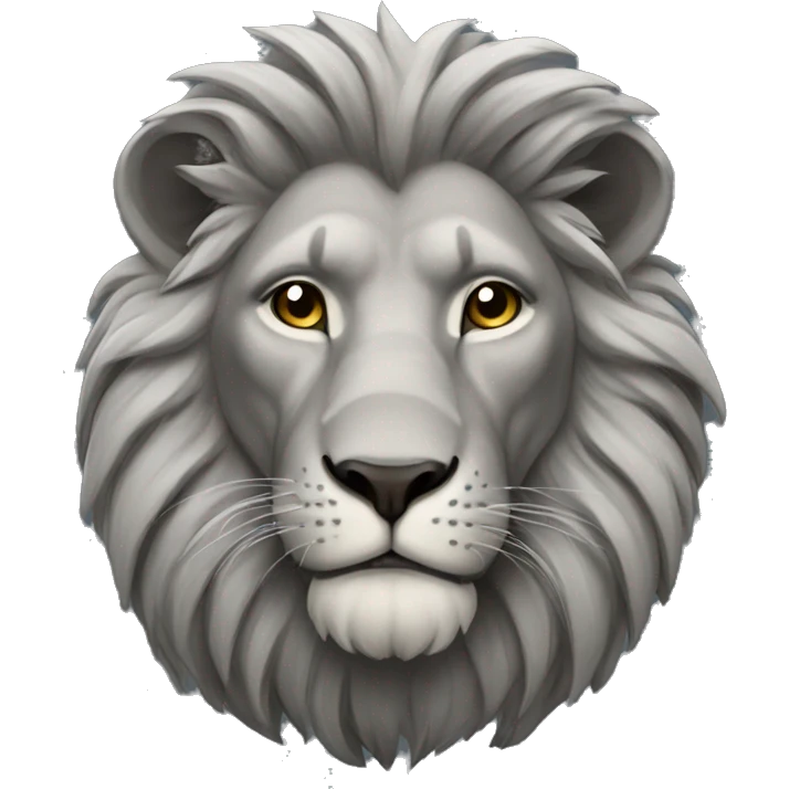 Grey lion emoji