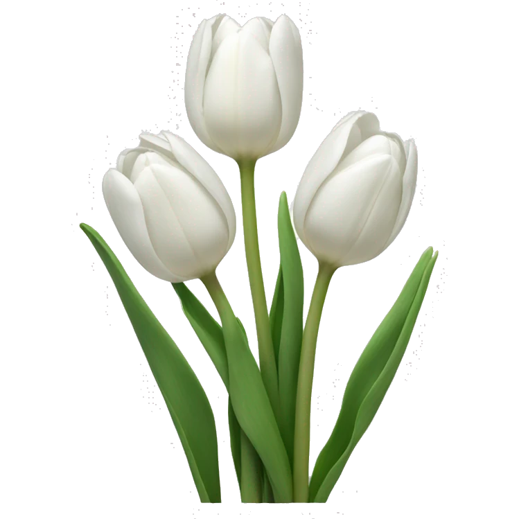 white tulips emoji