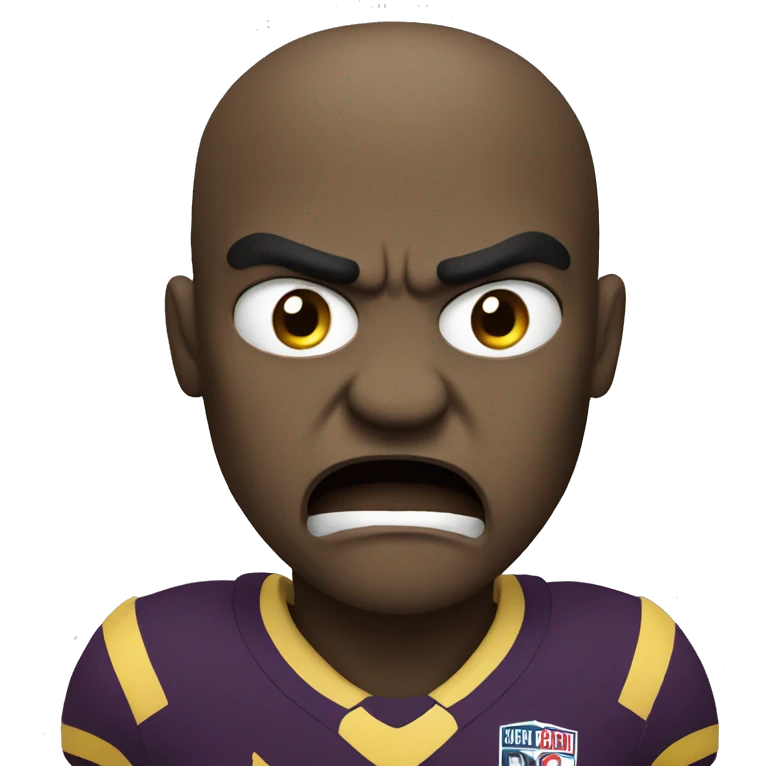 Angry football emoji