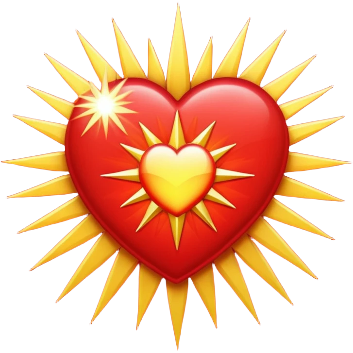 heart with a starburst pattern emoji