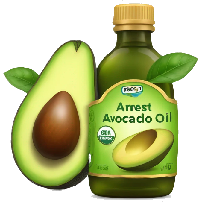 avocado oil with an avocado next to it emoji