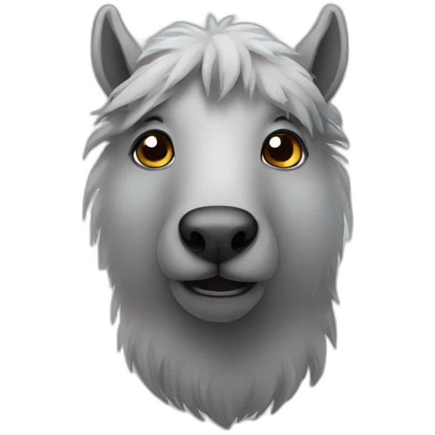 Grey alpaga  emoji