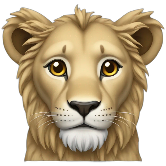 Lion bleu emoji