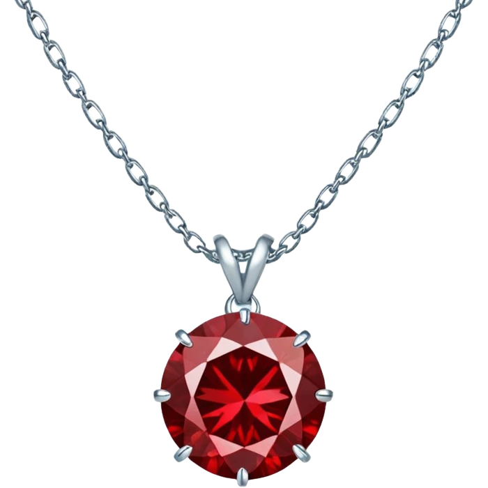 luxury red diamond necklace emoji
