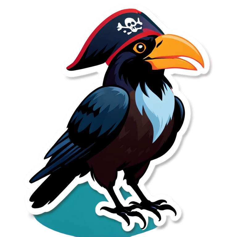 Pirate crow emoji