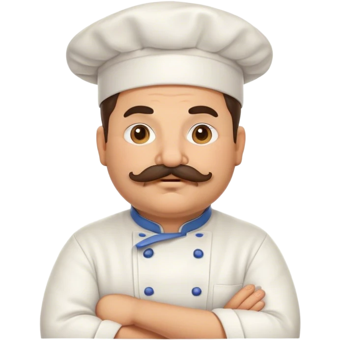 a very chubby italian chef with mustache emoji