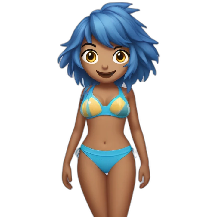 Bluey in a bikini emoji