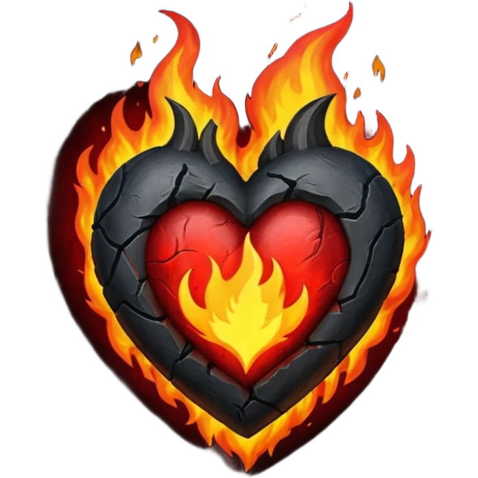 Black Heart of Fire emoji