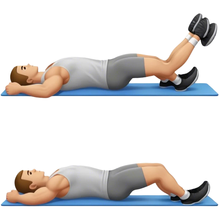 lying down man weighted glute bridges emoji