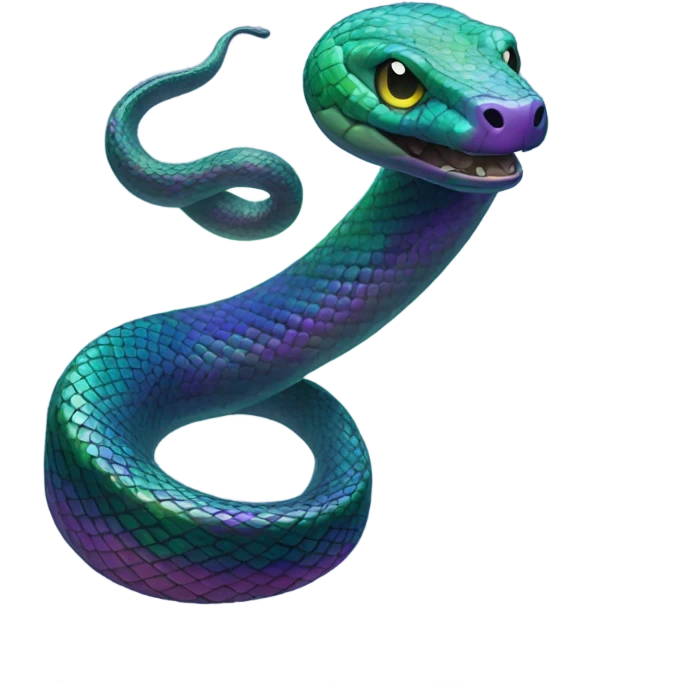 Dark iridescent snake emoji