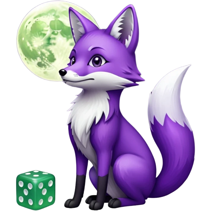 🦊🌙💜💚🎲 emoji