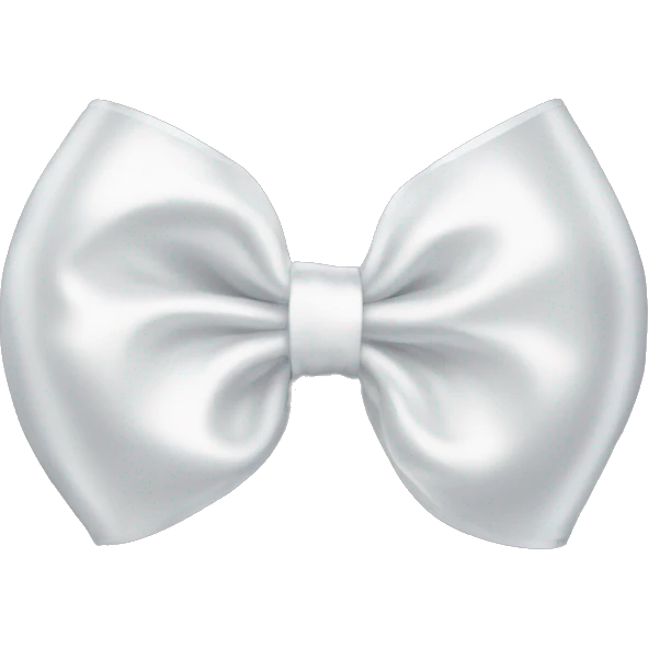 white satin bow emoji