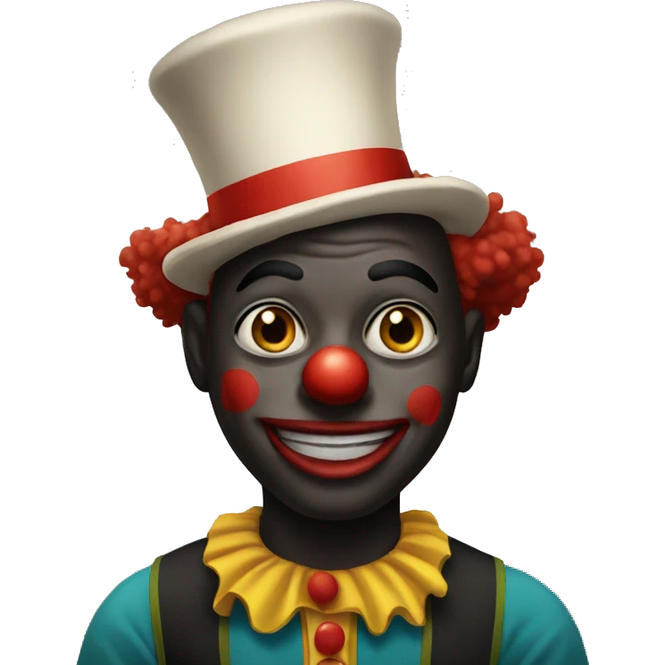 Black clown emoji
