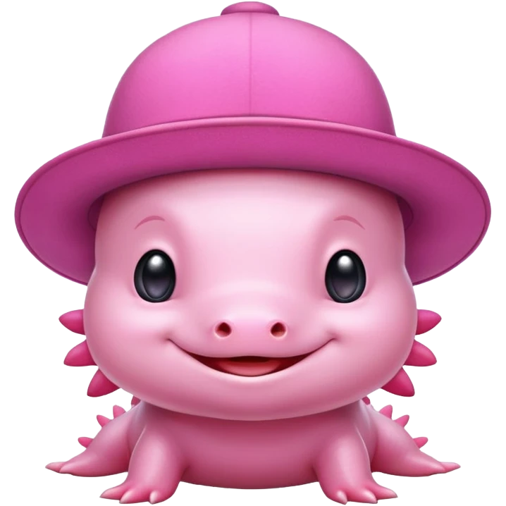 Axolote wearing a hat emoji