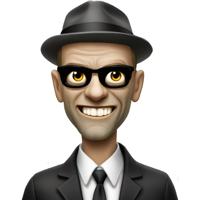 Agent Smith photo realistic troll smile emoji