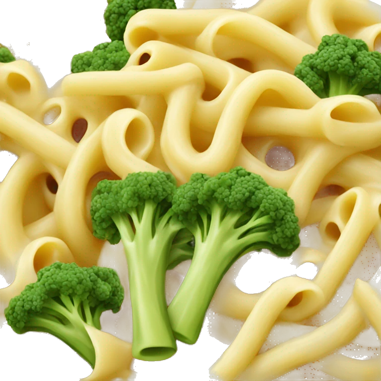 pasta with broccolis and cheese sauce emoji