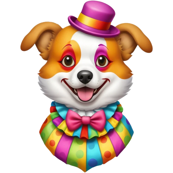 dog clown emoji