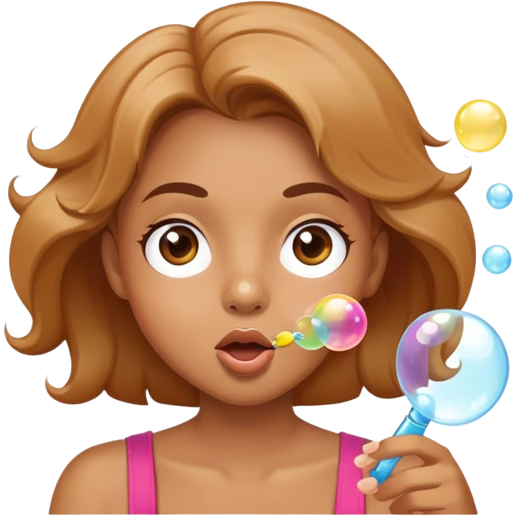 face blowing bubbles, playful expression emoji