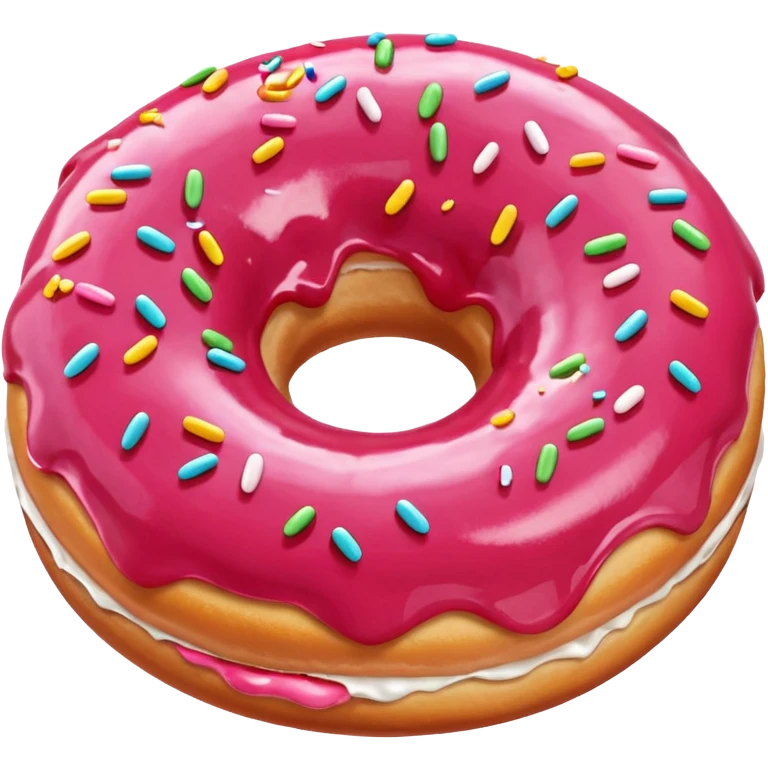 Bánh donut dâu tây emoji
