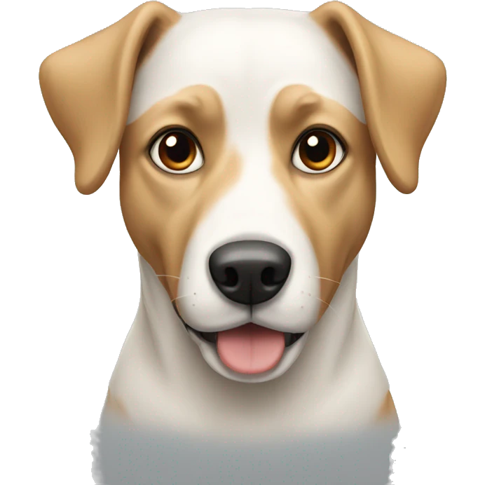 White and tan dog  emoji