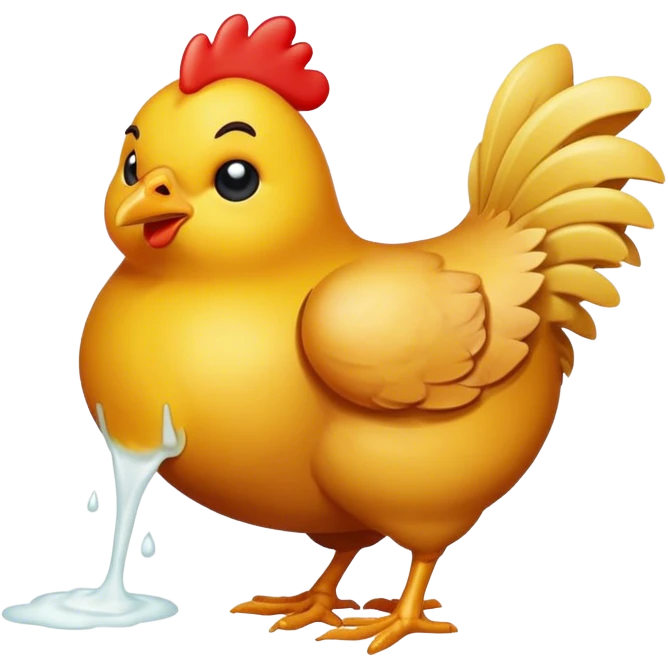 Chicken vomiting emoji