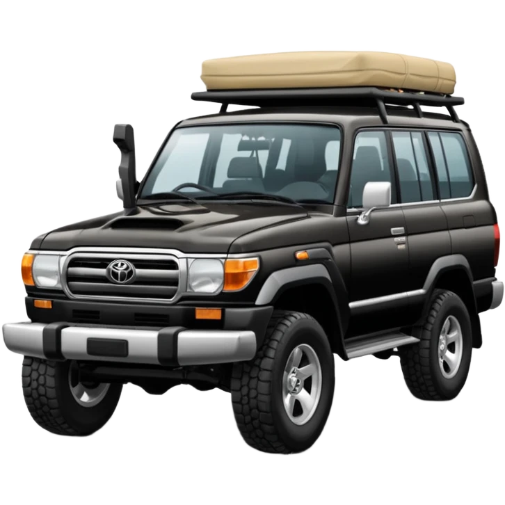 Modified Toyota landcr black color car uiser emoji