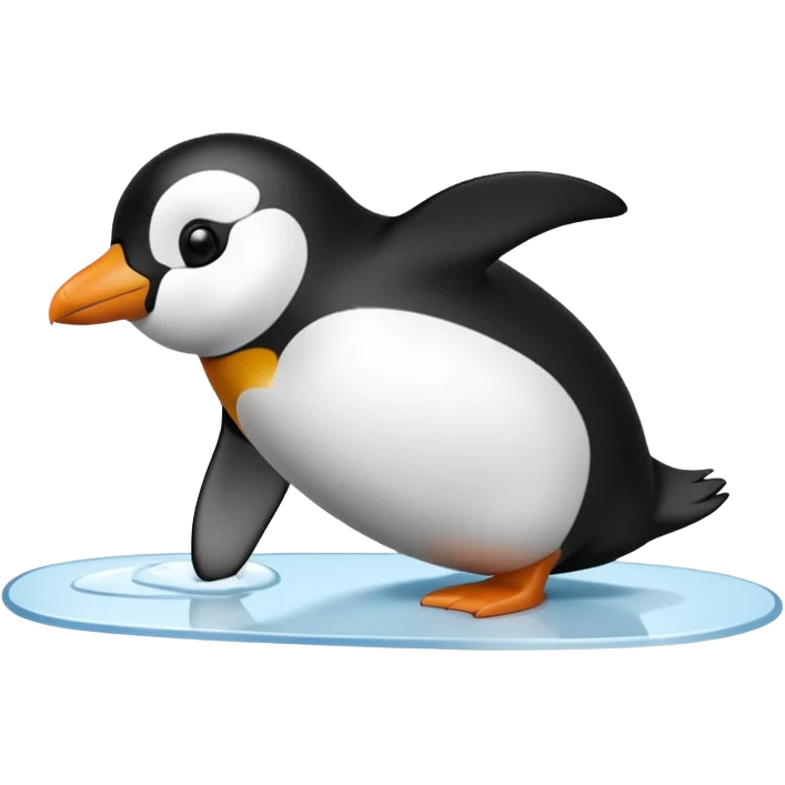 penguin sliding emoji