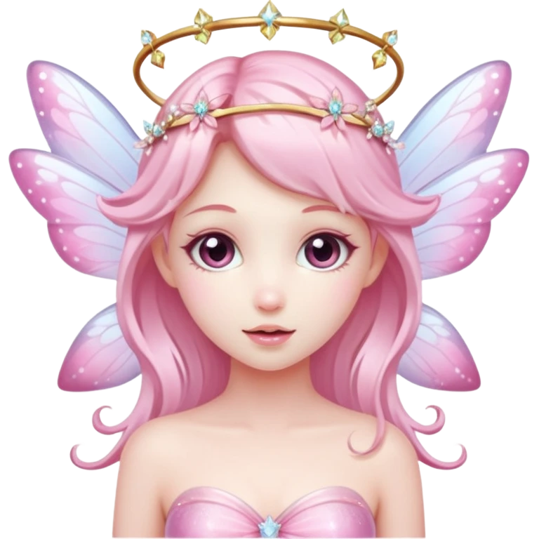 Realistic pink fairy sparkle emoji