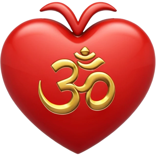 Heart with om sign emoji