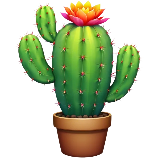 Rainbow cactus emoji