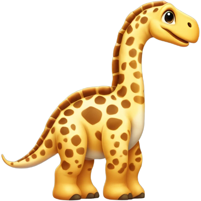 Cute baby brachiosaurus with spots of a giraffe  emoji