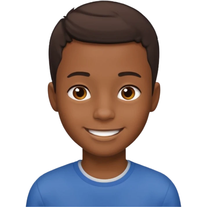 black boy with short hair  emoji