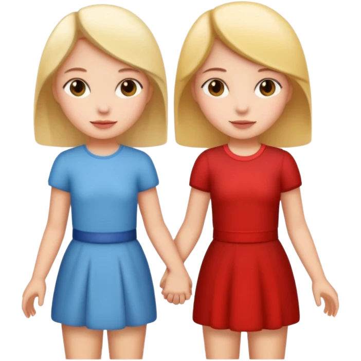 Two friends holding hands girls emoji