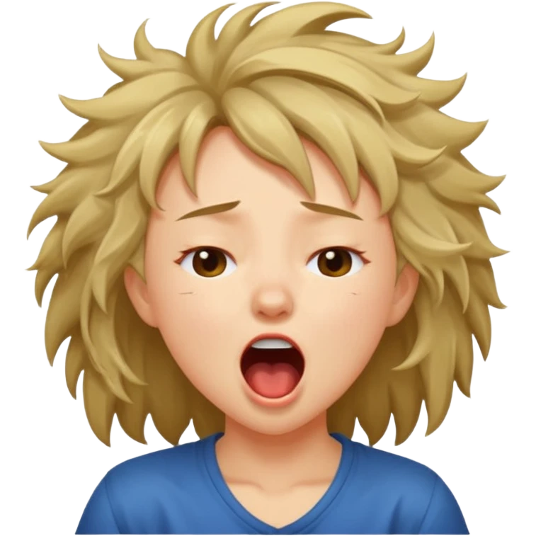 girl waking up emoji