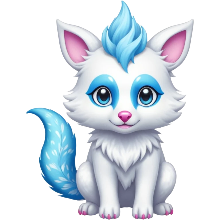 Cool cute Kawaii fantasy animal sparkle Fionbri-Vernid-creature by griffsnuff & LiLaiRa & Falvie full body emoji
