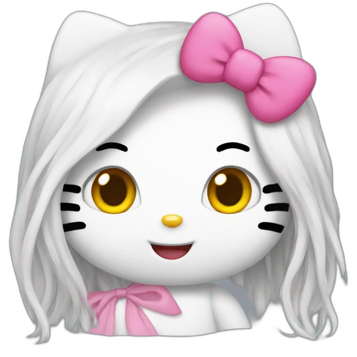 hello-kitty-with-long-hair emoji