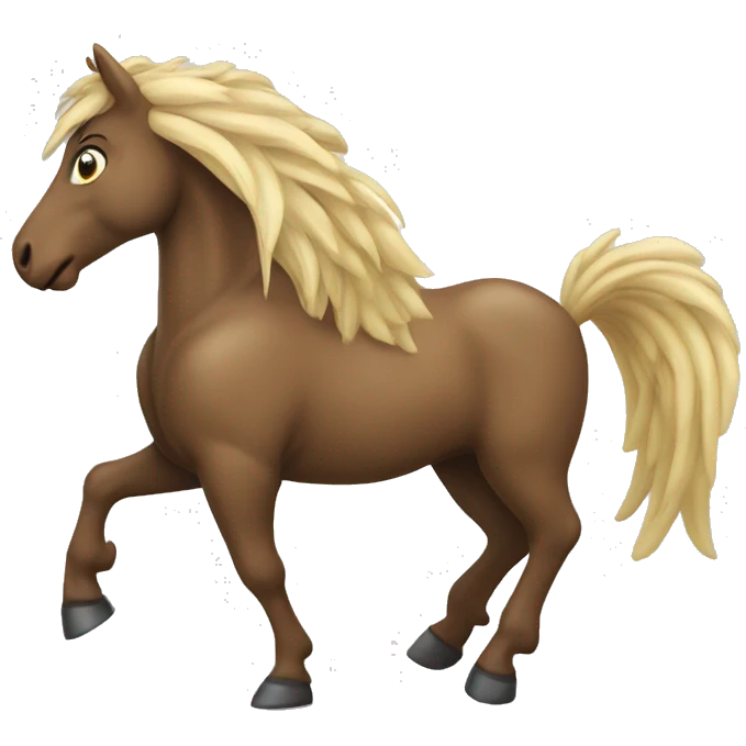 Hellbraunes Pferd als Engel emoji