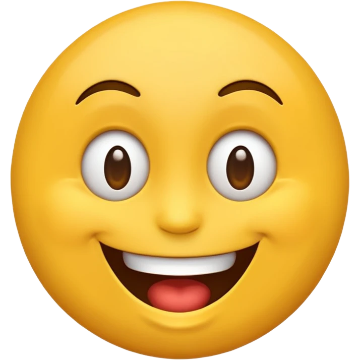 a normal emoji smiling really big and crazy emoji