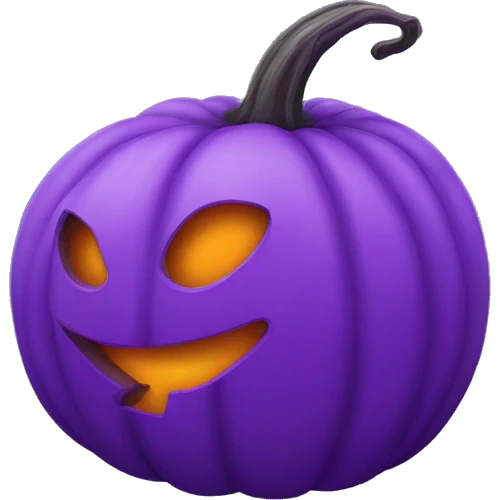 cool  Purple jack o lantern  for branding purpuse emoji