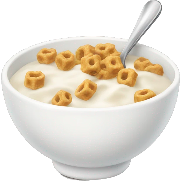 milk bowl with cereal emoji