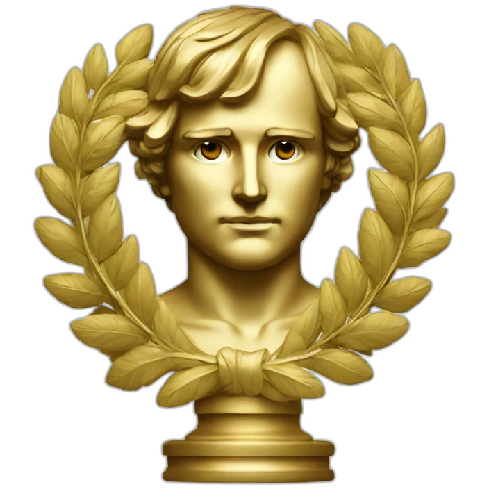 Laurel wreath napoleon golden statue emoji